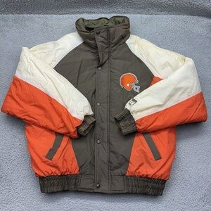 Vintage 90s Logo 7 Team NFL Cleveland Browns Football Men's‎ XL M5205 Parka Coat